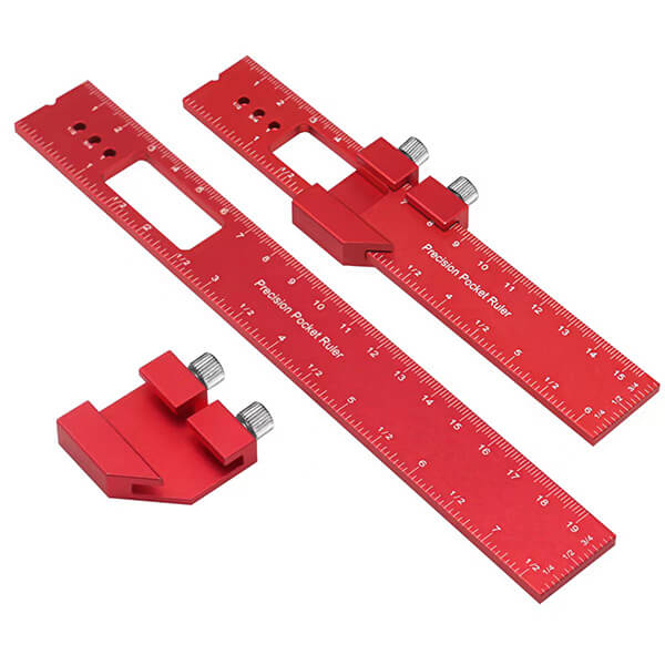 Levoite Precision Woodworking Ruler Pocket Ruler for Marking and Measuring 