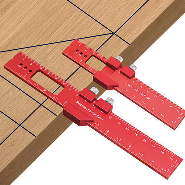 Levoite Precision Woodworking Ruler Pocket Ruler for Marking and Measuring 