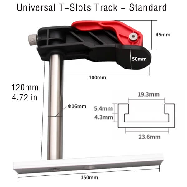 Levoite™ T-Track Hold Down Clamp for Woodworking