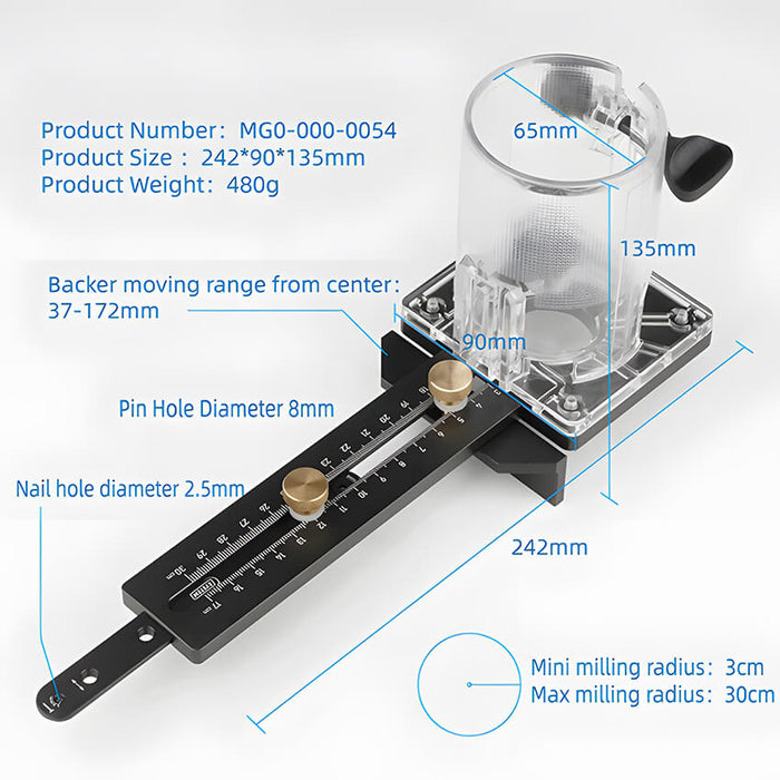 Levoite™ Router Circle Cutting Jig Adjustable Circle Cutter Router Jig Tool