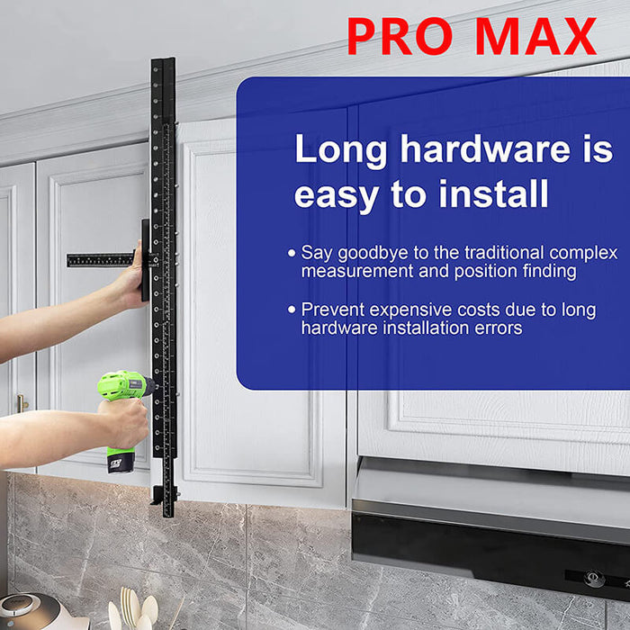 Levoite™ Cabinet Hardware Jig Pro Max Adjustable Drill  for Long Handles