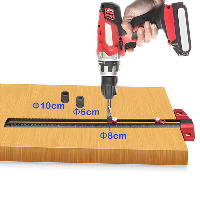 Levoite™ Woodworking Drilling Positioning Ruler Drill Guide Locator Dowelling Jig 6/8/10mm Drill Locator