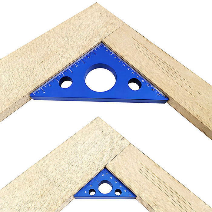 Levoite Carpenter's Square Right Angle Ruler 45 and 90 Degree Aluminum Alloy Triangle Ruler for Woodworking