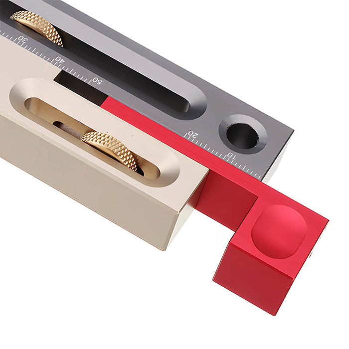 Precision Kerfmaker Table Saw Slot Adjuster Mortise and Tenon Tool Woodworking Movable Measuring Block