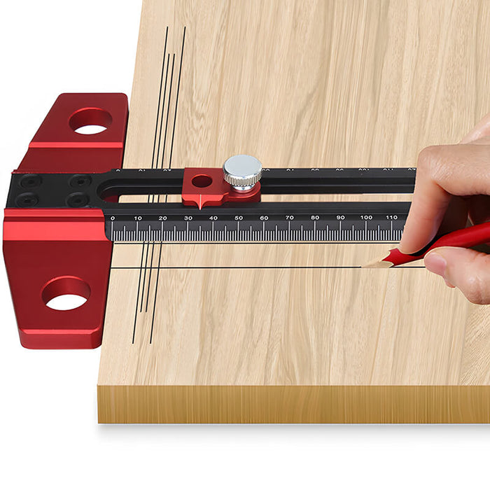 Levoite™ Drilling Positioning Ruler Drill Guide Locator Dowelling Jig 6/8/10mm Drill Locator