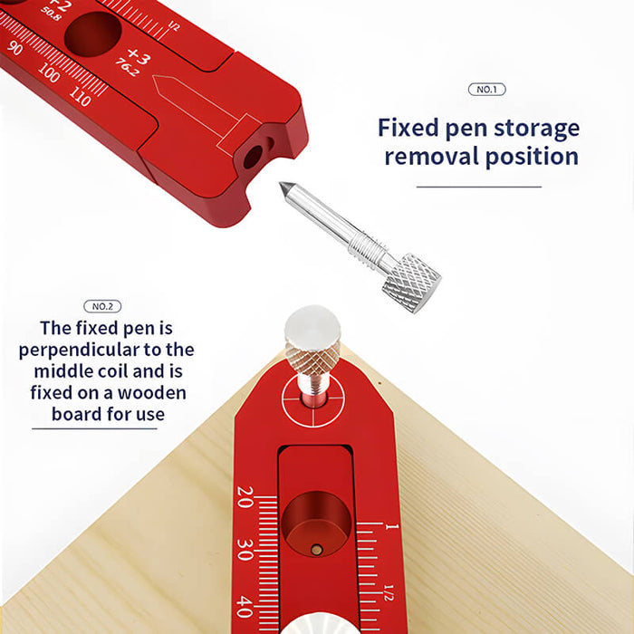 Levoite™ Woodworking Pocket Compass Scriber Circular Drawing Layout Tool 