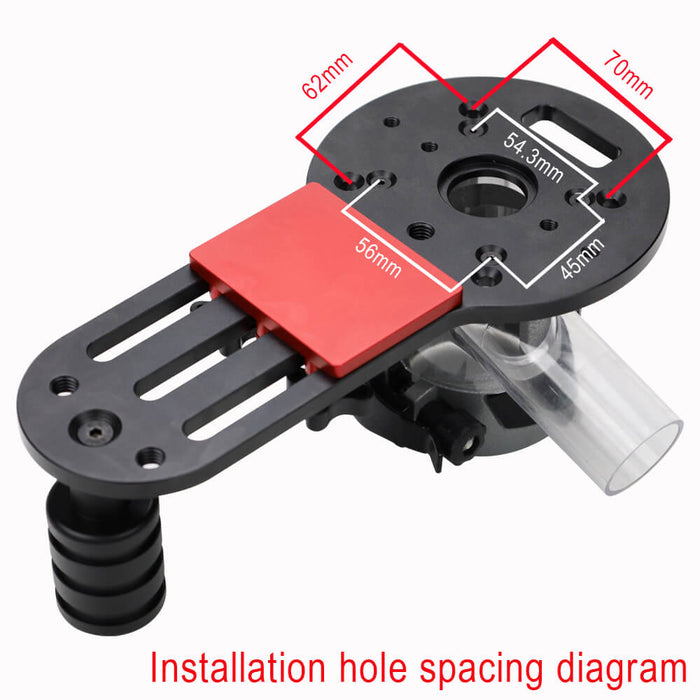 Levoite™ Compact/Trim Router Base Plate with Handles Compact Router Plunge Base