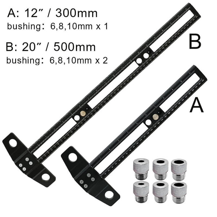 Levoite™ Drilling Positioning Ruler Combination Woodworking T-Square
