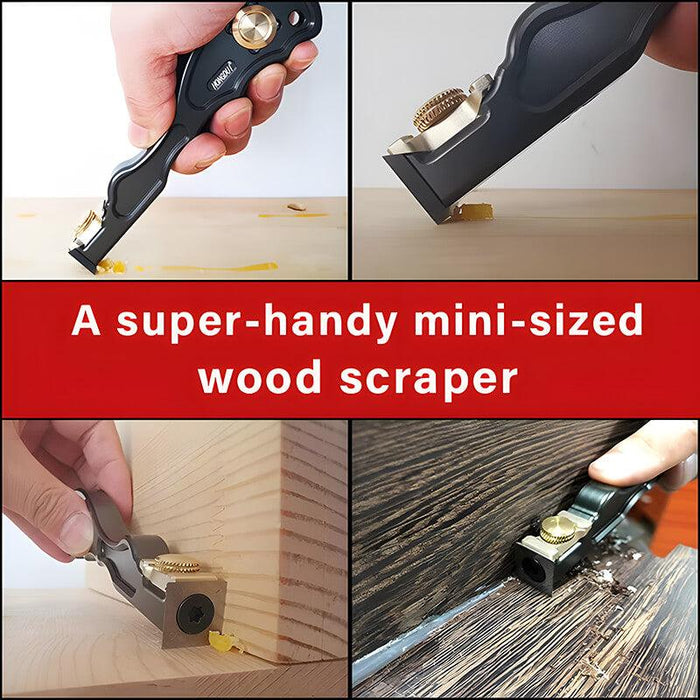 2-in-1 Mini Wood Scraper – Carbide Insert Glue Remover With Aluminum Handle
