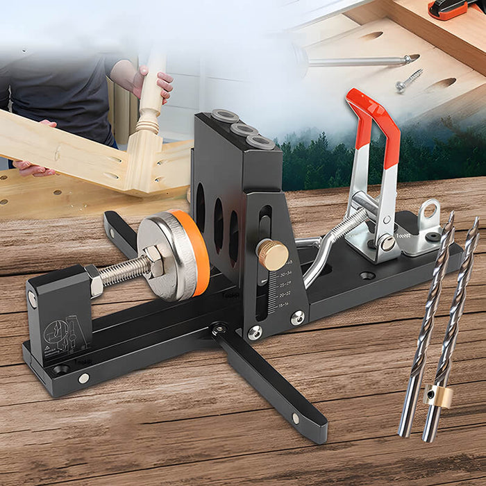 Levoite™ Pocket Hole Jig Kit System with Drill Bit and Accessories