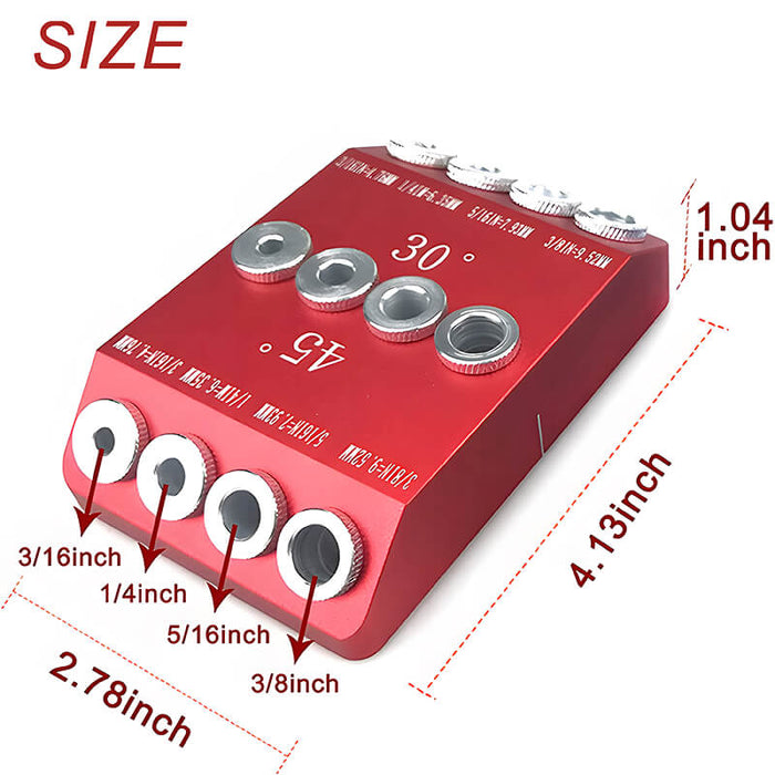 Levoite 30 45 90 Angle Drill Guide Jig Portable Drill Guide for Angled Holes and Straight Hole