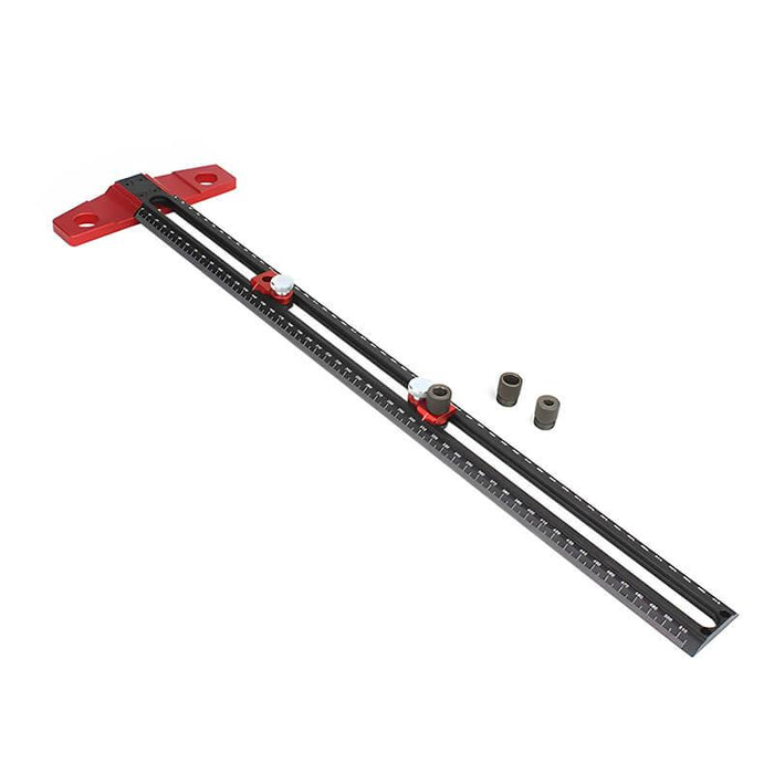 26 Inch Aluminum T-Square Ruler - Drilling Positioning Jig For Woodworking & Cabinetry