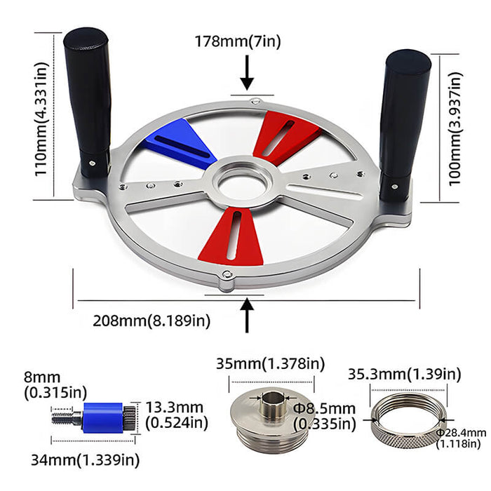 Levoite™ Universal Compact Router Sub-Base with Handles for Trim and Compact Routers