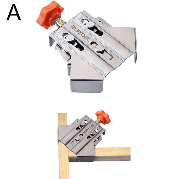 2Pcs Right Angle Clamp Aluminium Alloy Adjustable 90 Degree Corner Clamp  High Precision Woodworking Clamp Picture Frame Cabinet Clamp For Welding  Framing Drilling Doweling