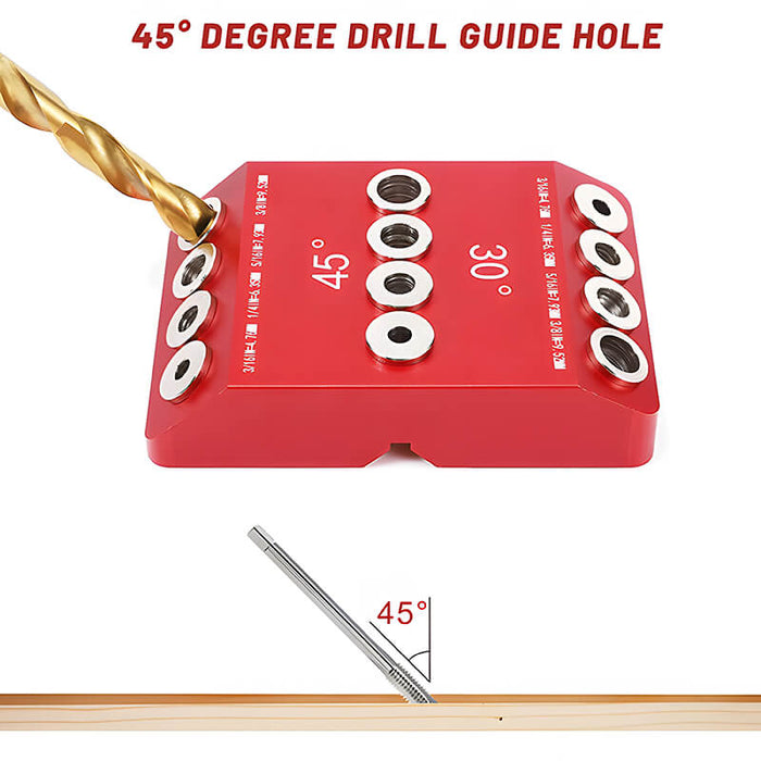 Levoite 30 45 90 Angle Drill Guide Jig Portable Drill Guide for Angled Holes and Straight Hole