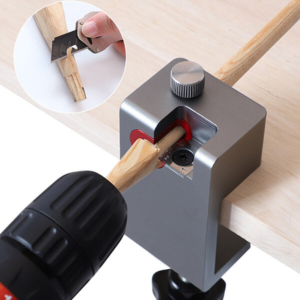 Levoite Dowel Making Jig Electric Drill Milling Dowel Round Rod Wooden Rods Sticks Making Tools 