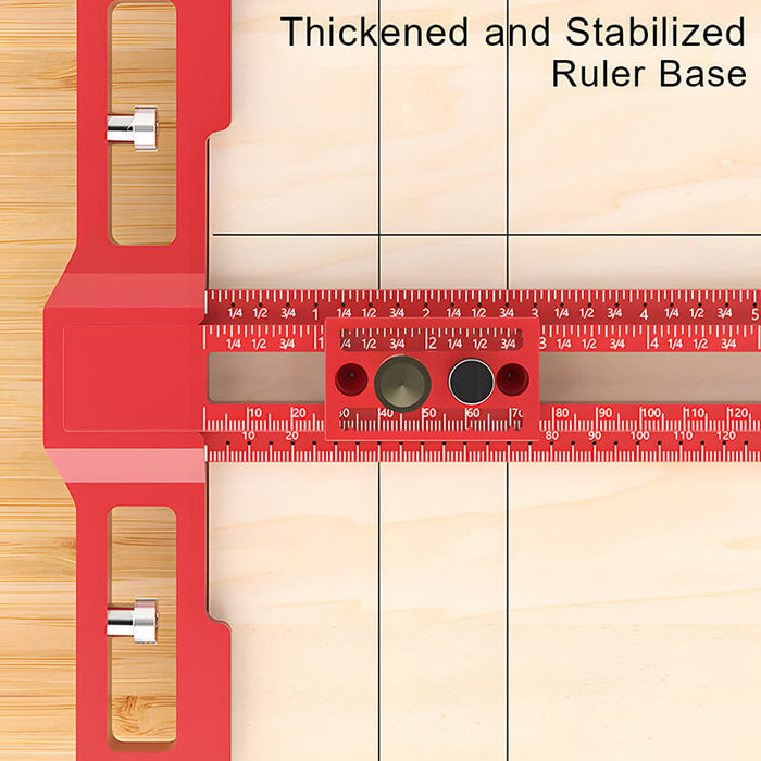 Levoite™ Multi-Functional Woodworking T-Square Drilling Positioning Ruler