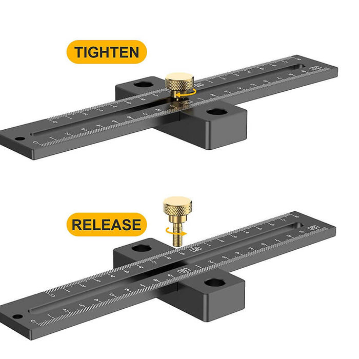 Levoite™ Levoite Precision Woodworking Adjustable T-Square with Stop