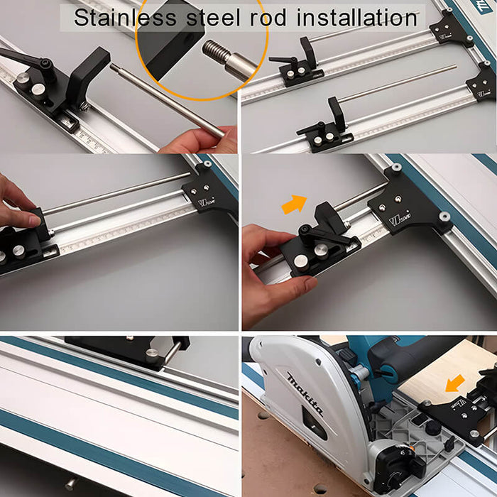 Wnew Best Track Saw Parallel Rail Guide System for Makita and Festool Guide Rails levoite