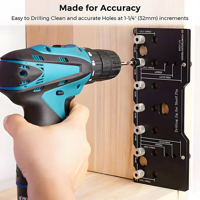 Levoite Shelf Pin Drilling Jig 1/4 and 5mm