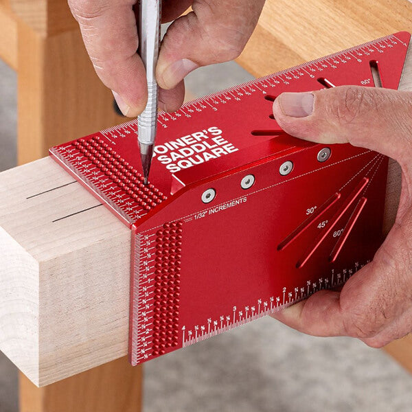 Levoite™ Precision Joiner's Saddle Layout Square 45/90 Degree Layout Miter Gauge