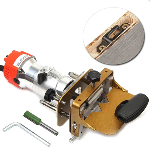 Levoite™ Router Mortising Jig (65mm Trimming Machine) Slotting Bracket Invisible Fasteners Punch Locator levoite