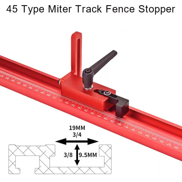Levoite Woodworking T-Slot Miter Track Fence Stopper and Connector