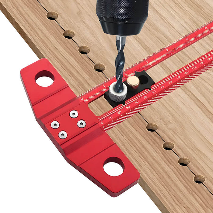 Levoite™ Drilling Positioning Ruler Drill Guide Locator Dowelling Jig 6/8/10mm Drill Locator