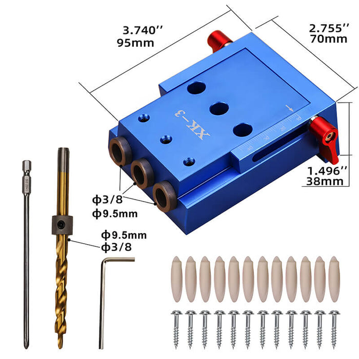 Levoite™ Pocket Hole Jig Kit System for Woodworking Joining Solutions