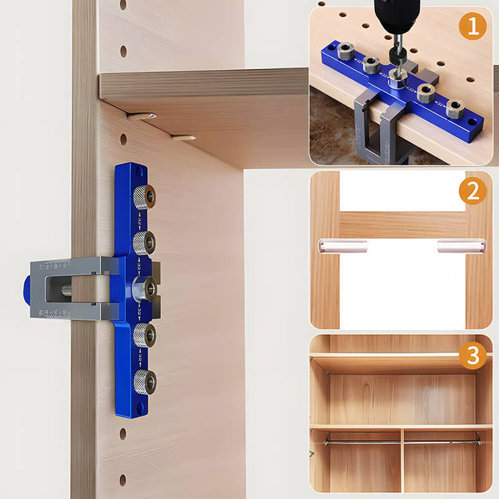 Levoite Self Centering Doweling Jig Drilling Guide Bushings Set