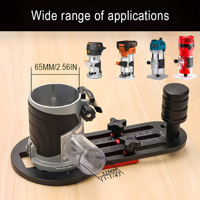 Levoite™ Compact/Trim Router Base Plate with Handles Compact Router Plunge Base