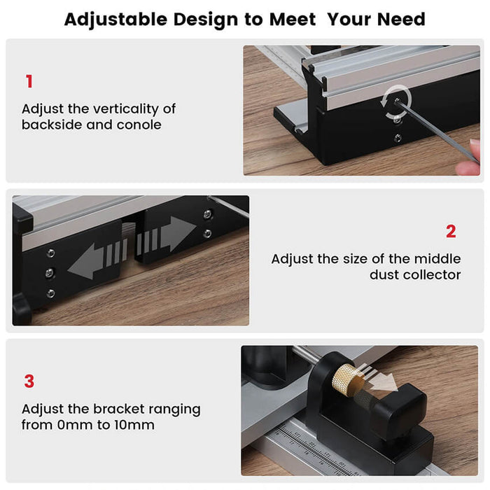 Levoite Router Table Fence System with Sliding Brackets Bit Guard