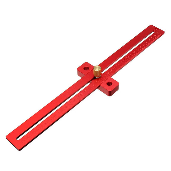 Levoite Woodworking Measure Scribing Ruler T-type Hole Marking Ruler