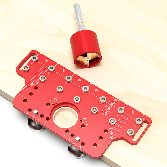 Levoite™ Precision Shelf Pin Jig 1/4 & 5mm and Concealed 35mm Hinge Jig