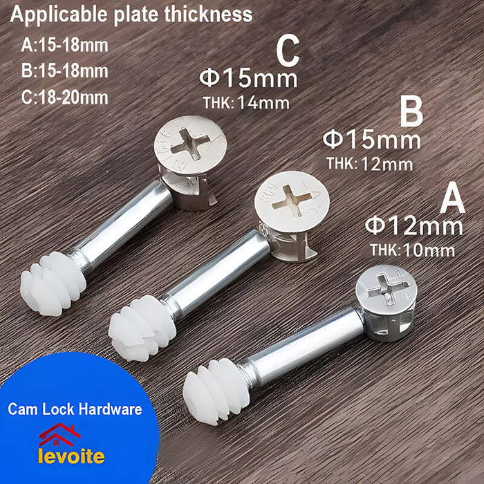 Levoite Furniture Cam Lock Fasteners