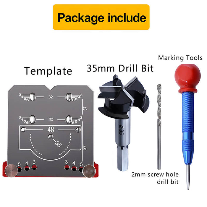 Levoite™ Concealed Hinge Template Jig Cabinet Hinge Drilling Template