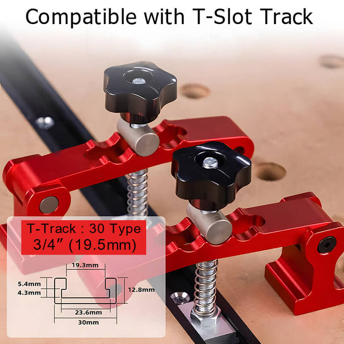 Levoite Woodworking Hold Down Clamp for T Track and MFT Table Bench Dog Clamp