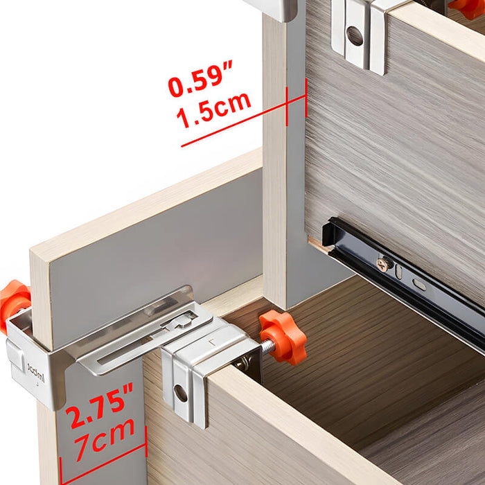 Levoite™ Drawer Front Clamps Mounting Jig Tool