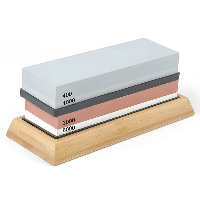 Sharpening Stone Non-Slip Bamboo Base