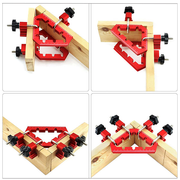 Plastic 90 Degree Right Angle Blocks,2pcs 90 Degree Positioning Squares  Right Angle Clamp Woodworking Carpenter Corner Clamping Tool(red)