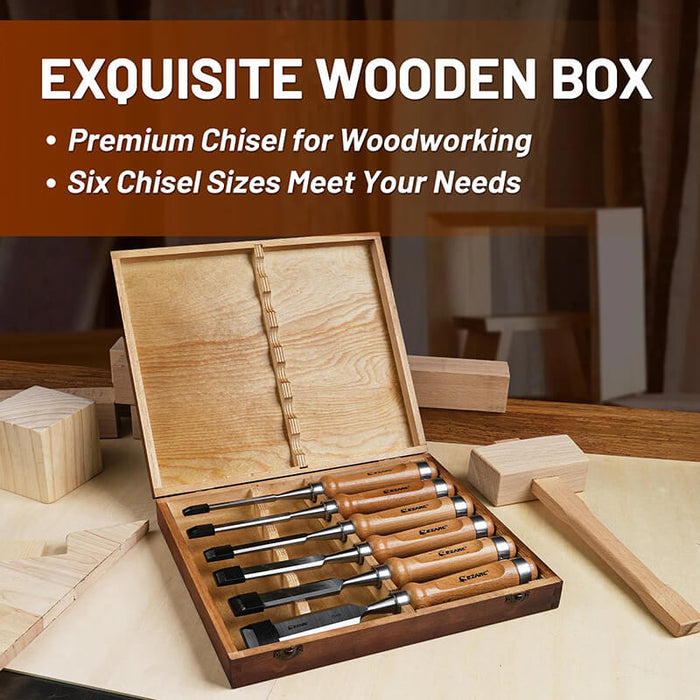 Premium Wood Chisel Tool Set Woodworking Carving Chisel Kit