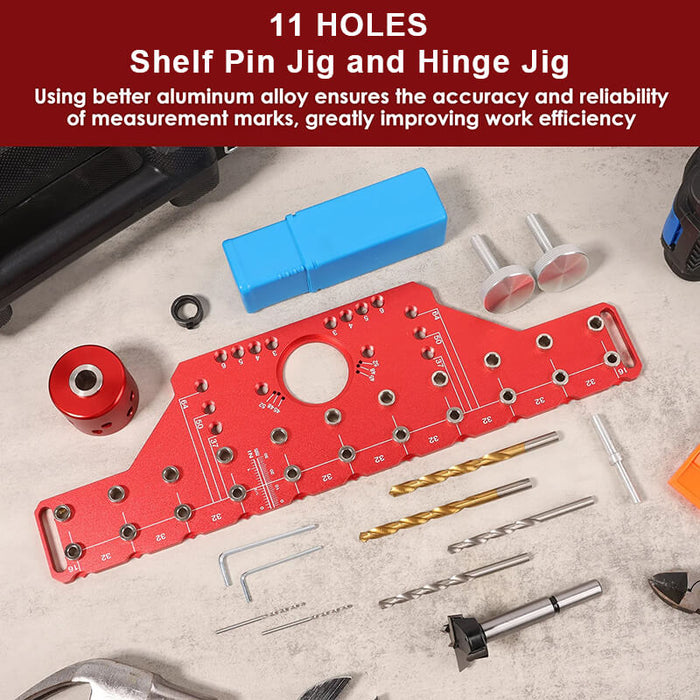 Levoite™ Precision Shelf Pin Jig and Hinge Jig