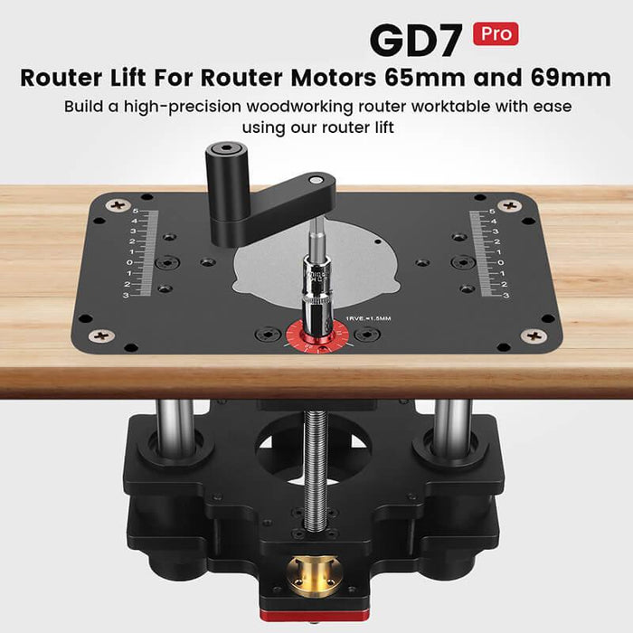 Precision Router Lift for Router Table Set Up Lift with Router Plate ...