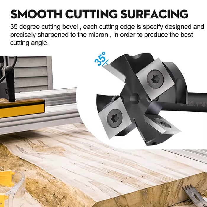Levoite™ Flattening Router Bits - Carbide Insert 4-Flute Spoilboard Router Bits
