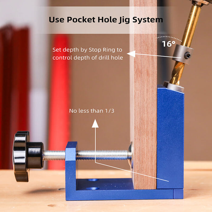 Levoite™ Pocket Hole Jig Kit System for Woodworking Joining Solutions