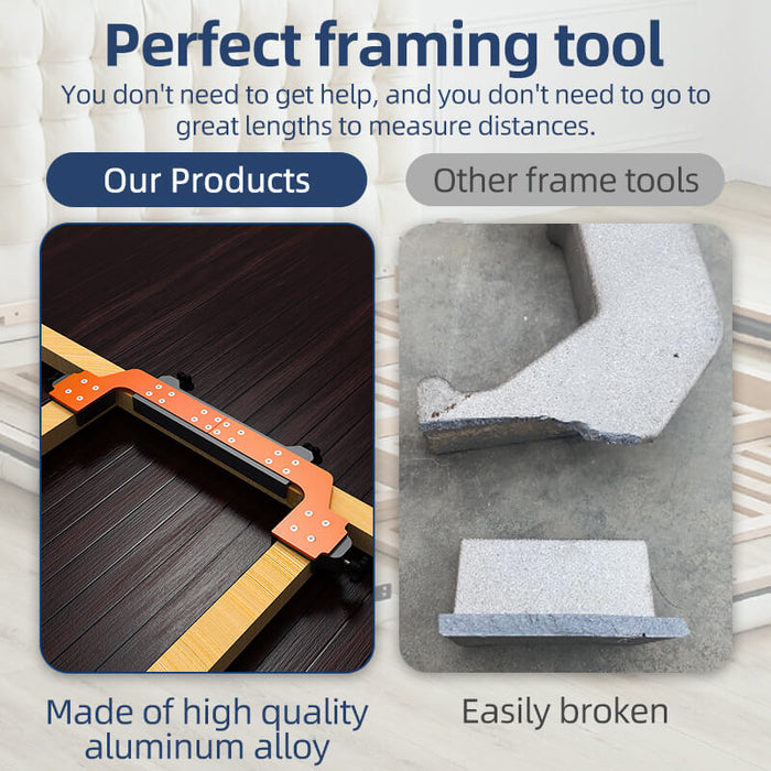 16 inch Framing Tools, Framing Stud Layout Tool, 16'' On-Center Precision Wall Stud Framing Tool, Stud Framing Spacer Tool, 100% Cast Aluminum