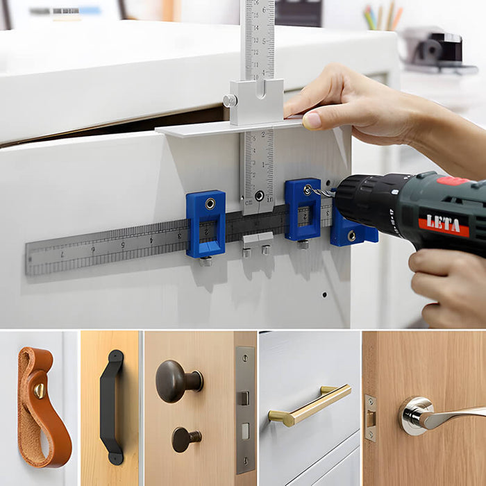 Levoite Cabinet Hardware Jig for Installation of Handles and Knobs on Doors and Drawer Fronts