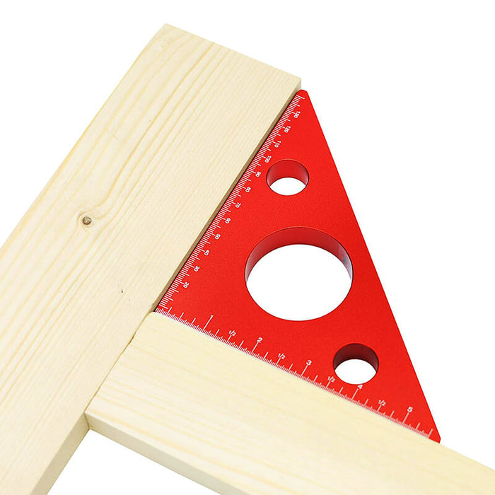 Levoite Carpenter's Square Right Angle Ruler 45 and 90 Degree Aluminum Alloy Triangle Ruler for Woodworking