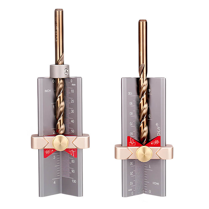 Levoite Multi Drill Depth Gauge Drill Stop Drill Point Angle Gauge RouterTable Height Gauge for Woodworking