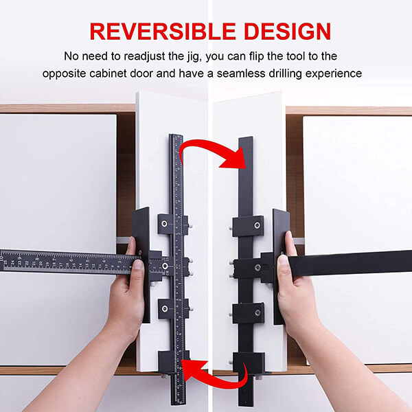 Levoite™ Pro Cabinet Hardware Jig Template Adjustable Drill Guide for Handle and Knob